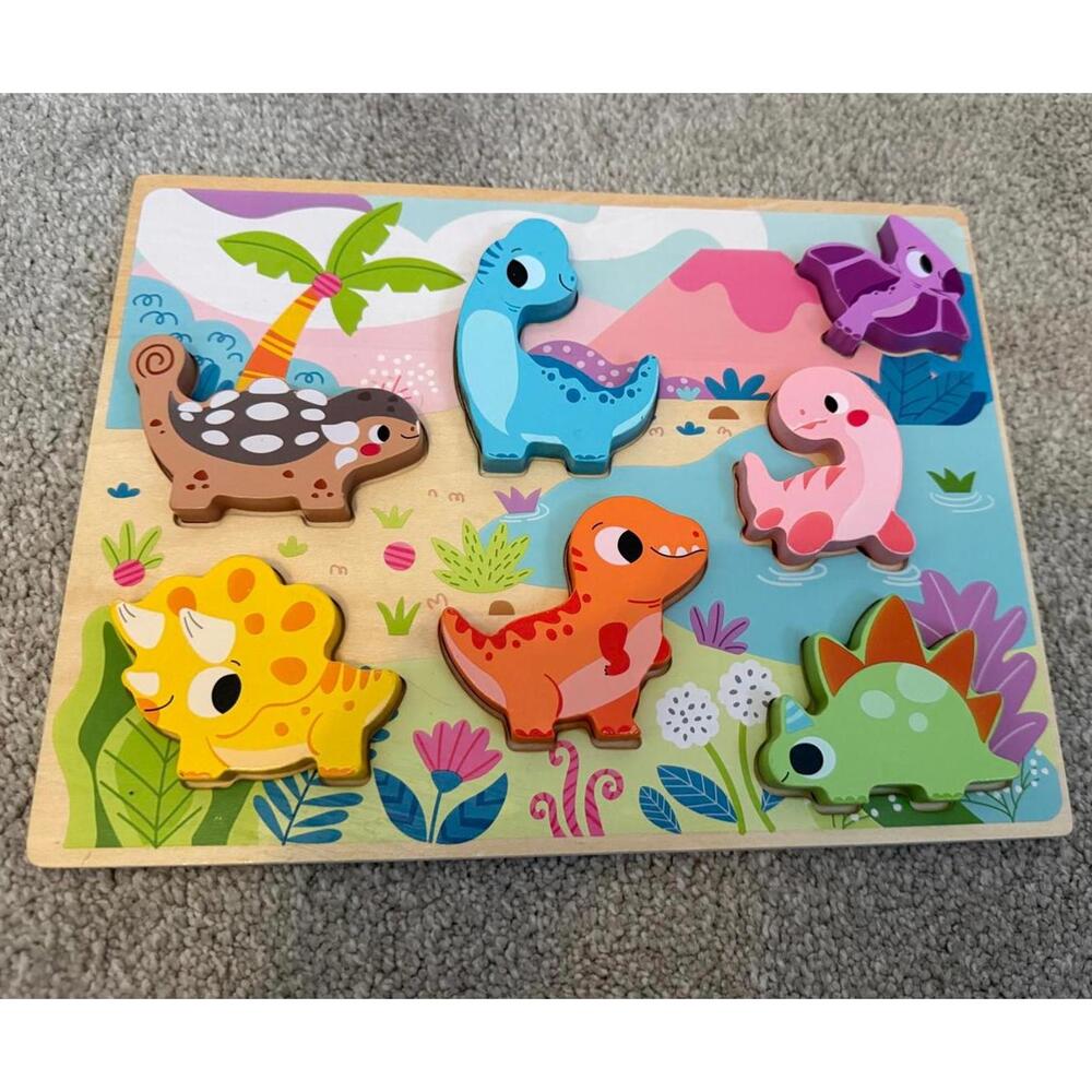 Wooden Dinosaur Puzzle Educational Toy for Kids